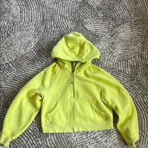 Lululemon scuba half zip hoodie highlight yellow-size xs/s